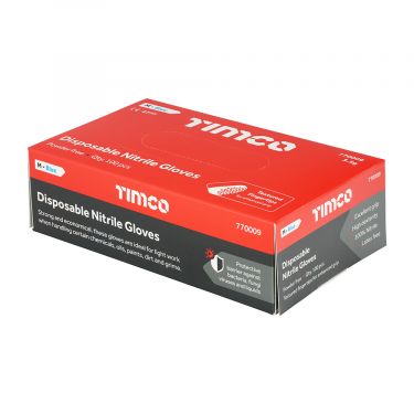 Click Here To Enlarge This Photo Of TIMCO - Blue Nitrile Gloves - Box of 100