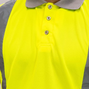 Click Here To Enlarge This Photo Of TIMCO - Hi-Visibility Polo Shirt - Long Sleeve - Yellow