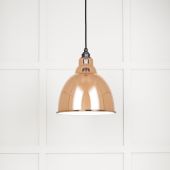 49507 From The Anvil White Gloss Brindley Pendant in Copper Accent