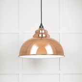 49508 From The Anvil White Gloss Harborne Pendant in Copper Accent