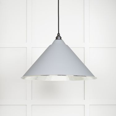 Click Here To Enlarge This Photo Of 45433BI From The Anvil Hammered Nickel Hockley Pendant in Birch Hammered Nickel