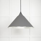 45433BL From The Anvil Hammered Nickel Hockley Pendant in Bluff Hammered Nickel