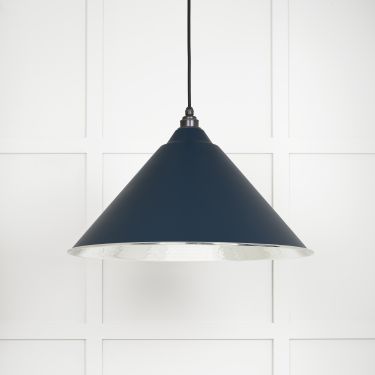 Click Here To Enlarge This Photo Of 45433DU From The Anvil Hammered Nickel Hockley Pendant in Dusk Hammered Nickel