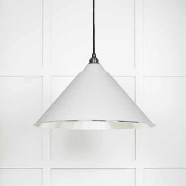Click Here To Enlarge This Photo Of 45433F From The Anvil Hammered Nickel Hockley Pendant in Flock Hammered Nickel
