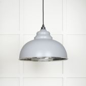 45472BI From The Anvil Hammered Nickel Harborne Pendant in Birch Hammered Nickel