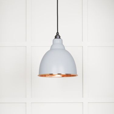 Click Here To Enlarge This Photo Of 49500BI From The Anvil Hammered Copper Brindley Pendant in Birch Hammered Copper