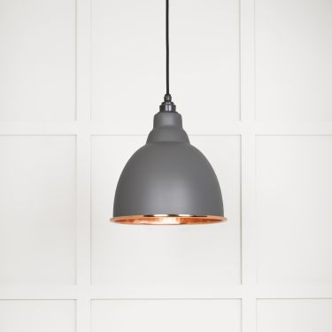Click Here To Enlarge This Photo Of 49500BL From The Anvil Hammered Copper Brindley Pendant in Bluff Hammered Copper