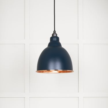 Click Here To Enlarge This Photo Of 49500DU From The Anvil Hammered Copper Brindley Pendant in Dusk Hammered Copper