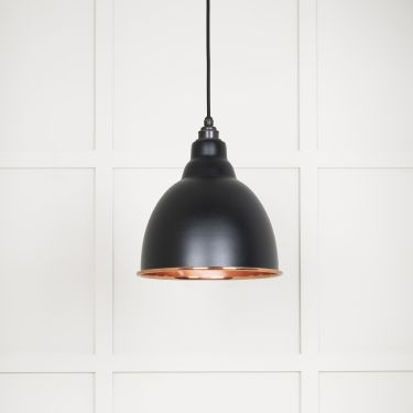 Click Here To Enlarge This Photo Of 49500SEB From The Anvil Smooth Copper Brindley Pendant in Elan Black Smooth Copper