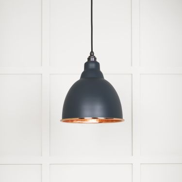 Click Here To Enlarge This Photo Of 49500SO From The Anvil Hammered Copper Brindley Pendant in Soot Hammered Copper