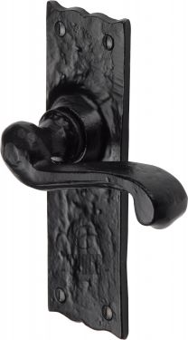 Click Here To Enlarge This Photo Of TC110 M.Marcus The Tudor Collection Door Handle Lever Latch Shropshire Design Black Iron