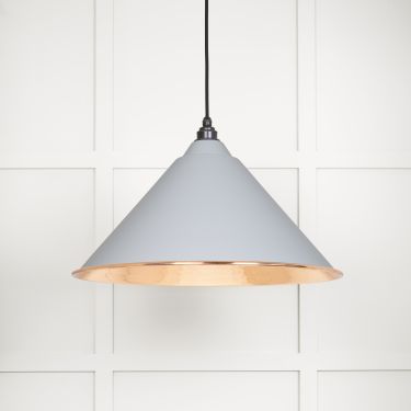 Click Here To Enlarge This Photo Of 49503BI From The Anvil Hammered Copper Hockley Pendant in Birch Hammered Copper