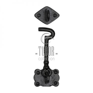 Click Here To Enlarge This Photo Of TC153 153 M.Marcus The Tudor Collection Cabin Hook 6" Black Iron