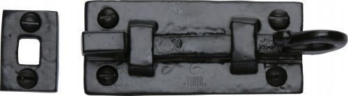 Click Here To Enlarge This Photo Of TC158 76 M.Marcus The Tudor Collection Door Bolt Straight 3" Black Iron