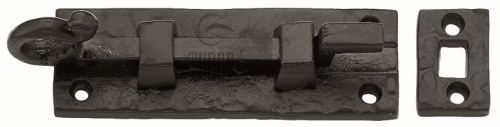 Click Here To Enlarge This Photo Of TC159 102 M.Marcus The Tudor Collection Door Bolt Necked 4" Black Iron