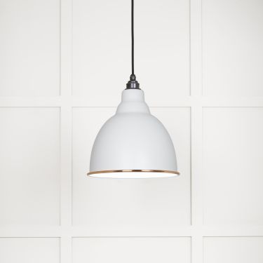 Click Here To Enlarge This Photo Of 49507F From The Anvil White Gloss Brindley Pendant in Flock Accent