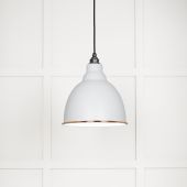 49507F From The Anvil White Gloss Brindley Pendant in Flock Accent