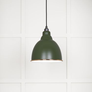 Click Here To Enlarge This Photo Of 49507H From The Anvil White Gloss Brindley Pendant in Heath Accent