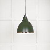 49507H From The Anvil White Gloss Brindley Pendant in Heath Accent