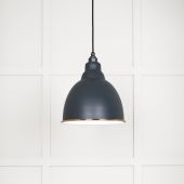 49507SO From The Anvil White Gloss Brindley Pendant in Soot Accent