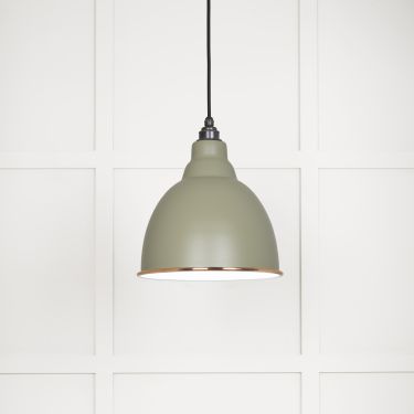 Click Here To Enlarge This Photo Of 49507TU From The Anvil White Gloss Brindley Pendant in Tump Accent