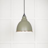 49507TU From The Anvil White Gloss Brindley Pendant in Tump Accent
