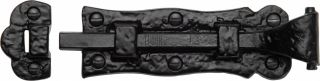 TC165 125 M.Marcus The Tudor Collection Door Bolt Straight 6" Black Iron
