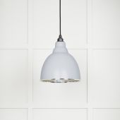 49511BI From The Anvil Hammered Nickel Brindley Pendant in Birch Hammered Nickel