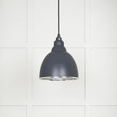 49511SL From The Anvil Hammered Nickel Brindley Pendant in Slate Hammered Nickel