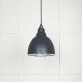 49511SO From The Anvil Hammered Nickel Brindley Pendant in Soot Hammered Nickel