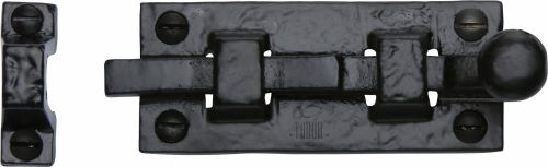 Click Here To Enlarge This Photo Of TC168 76 M.Marcus The Tudor Collection Door Bolt Straight 3" Black Iron