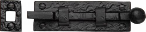 Click Here To Enlarge This Photo Of TC169 102 M.Marcus The Tudor Collection Door Bolt Necked 4" Black Iron