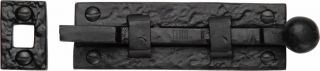 TC169 102 M.Marcus The Tudor Collection Door Bolt Necked 4" Black Iron