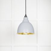 49518BI From The Anvil Smooth Brass Brindley Pendant in Birch Smooth Brass