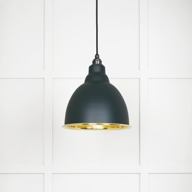 Click Here To Enlarge This Photo Of 49518DI From The Anvil Smooth Brass Brindley Pendant in Dingle Smooth Brass