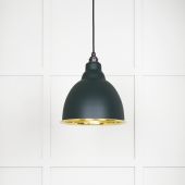 49518DI From The Anvil Smooth Brass Brindley Pendant in Dingle Smooth Brass