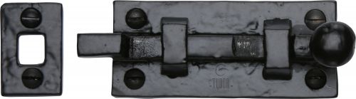 Click Here To Enlarge This Photo Of TC169 76 M.Marcus The Tudor Collection Door Bolt Necked 3" Black Iron