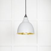 49518F From The Anvil Smooth Brass Brindley Pendant in Flock Smooth Brass