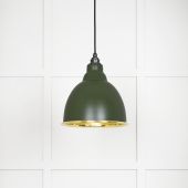 49518H From The Anvil Smooth Brass Brindley Pendant in Heath Smooth Brass