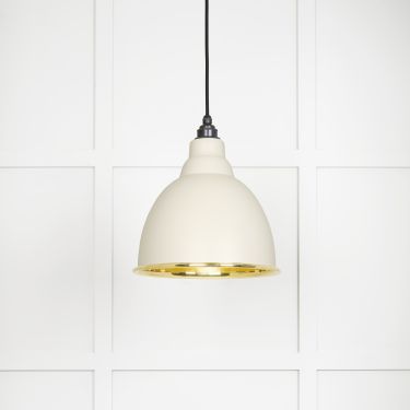 Click Here To Enlarge This Photo Of 49518TE From The Anvil Smooth Brass Brindley Pendant in Teasel Smooth Brass