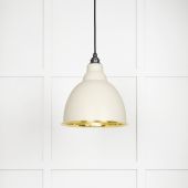 49518TE From The Anvil Smooth Brass Brindley Pendant in Teasel Smooth Brass