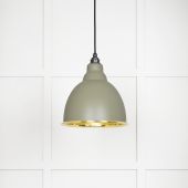 49518TU From The Anvil Smooth Brass Brindley Pendant in Tump Smooth Brass