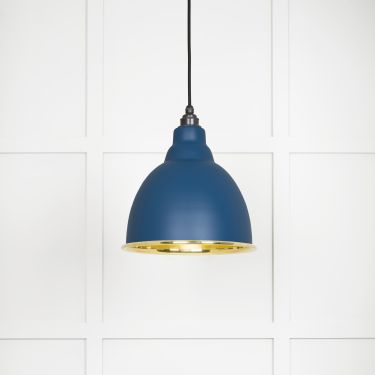 Click Here To Enlarge This Photo Of 49518U From The Anvil Smooth Brass Brindley Pendant in Upstream Smooth Brass