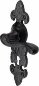 TC200 M.Marcus The Tudor Collection Door Handle Lever Lock Fleur De Lys Design Black Iron