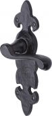 TC210 M.Marcus The Tudor Collection Door Handle Lever Latch Fleur De Lys Design Black Iron