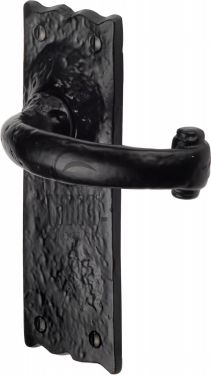 Click Here To Enlarge This Photo Of TC310 M.Marcus The Tudor Collection Door Handle Lever Latch Colonial Design Black Iron