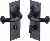 TC320 M.Marcus The Tudor Collection Door Handle For Bathroom Colonial Design Black Iron