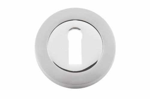 Click Here To Enlarge This Photo Of Eclipse 62561 Polished/Satin Chrome Standard Key Escutcheon (Freestyle Range)