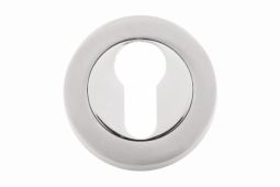 Eclipse 62563 Polished/Satin Chrome Euro Profile Escutcheon (Freestyle Range)