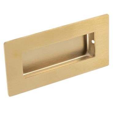 Click Here To Enlarge This Photo Of FPH1000SPVD - Carlisle Brass Eurospec Rectangular Flush Pull 100mm x 50mm Satin Brass PVD
